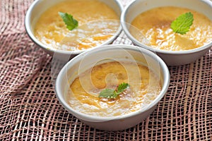 Creme custard Brulee