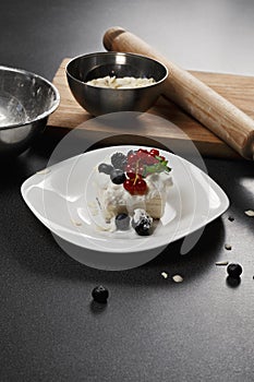 Cremeschnitte and ingredients