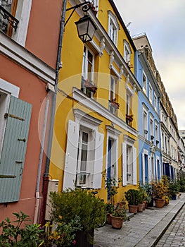 Cremieux Street Rue Cremieux, Paris, France. Rue Cremieux in the 12th Arrondissement is one of the prettiest residential streets.