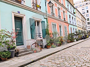 Cremieux Street Rue Cremieux, Paris, France. Rue Cremieux in the 12th Arrondissement is one of the prettiest residential streets.