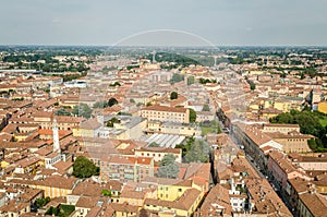 Cremona, Italy, panorama from the Torrazzo