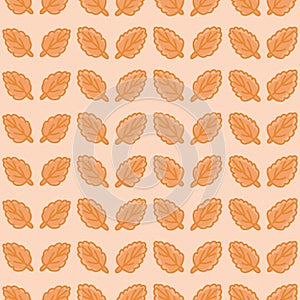 Blue Crenate Leaves Pattern Vector Background