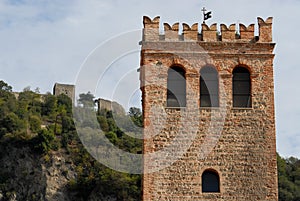 Crenellated tower and keep Frederick in Monselice in the Veneto (Italy)