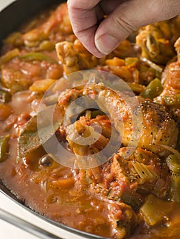 Creole Chicken Louisiana Style Cooking In a Pan photo