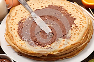 Crepe with chocolate