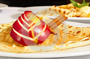 Crepe / Crepes / Pancake / Pancakes with apple and