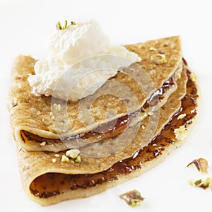 Crepe with Jam and Cream