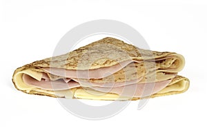 Crepe on white background