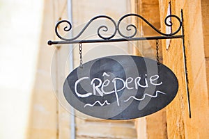 Creperie sign