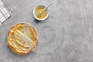 Crepes Blini and Honey