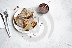 Crepes with chocolate