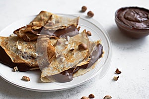 Crepes with chocolate