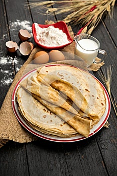 Crepes - homemade thin french crepes