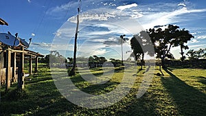 Crepuscule in Estancia. Bolivia, south America.