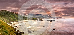 Crescent Beach from Ecola State Park along oregon coast photo