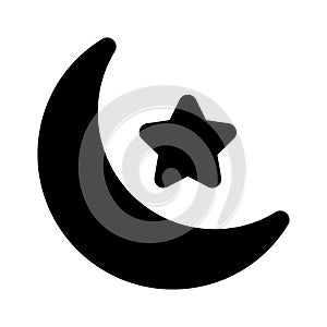 Crescent Isolated Vector icon which can easily modify or edit