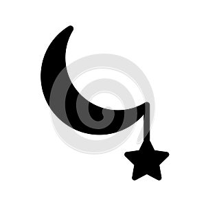 Crescent Isolated Vector icon which can easily modify or edit