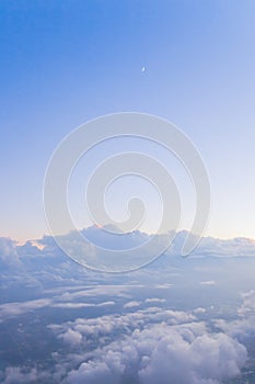 Crescent Moon and Clouds