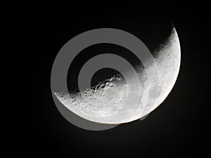 Crescent moon January 2024