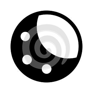 Crescent, moon, night, space fully editable vector icon