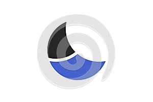 Crescent moon ocean logo