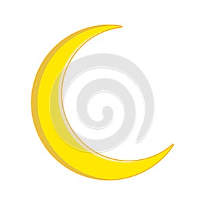 Crescent moon vector symbol icon design.