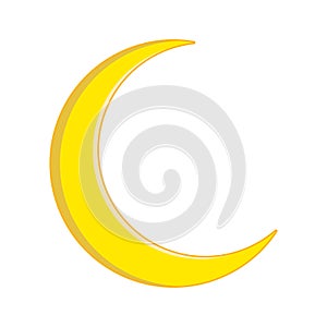 Crescent moon vector symbol icon design. photo