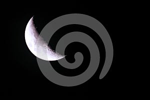 Crescent moon waning