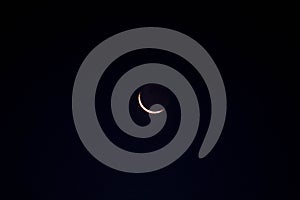 Night with crescent moon photo