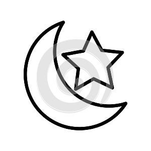 Crescent Vector icon which can easily modify or edit