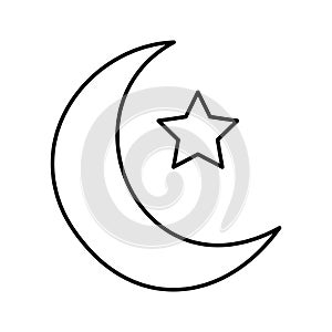 Crescent Vector icon which can easily modify or edit