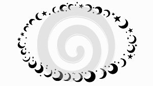 Crescents Forming a Circle Vector Cartoon photo