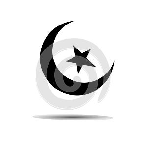 Cresent with star logo icon