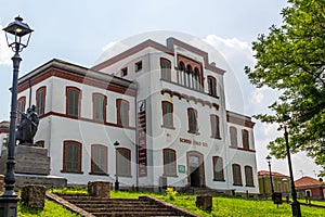 Crespi d\'Adda, Italy. Historic settlement in Lombardy, a great example of the 19th-century company towns built in europe.