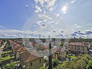 Crespi dAdda panorama of the city and the roofs