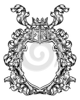 Crest Coat of Arms Royal Scroll Shield