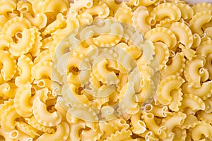 Creste di gallo pasta close up