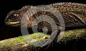 A crested dragon or wood lizard Enyalioides species