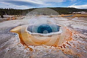 Crested Pool at Black Sand Basin, Yellowstone National Park, Wyoming