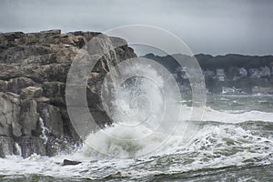 Cresting the Rock in a storm