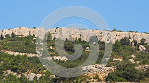 Crests, natural rock formations of the Sierra de Prades, in Vilanova de Prades, Tarragona photo