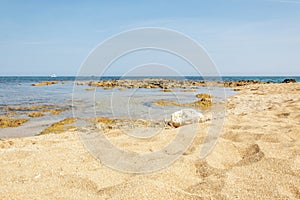 Creta Rossa beach and its bay in Ostuni Salento Italy