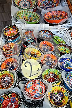 Cretan dishes for sale, Heraklion.