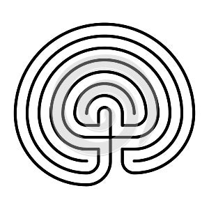 Cretan labyrinth symbol icon