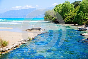 Cretan sea and river