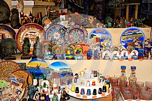 Cretan souvenirs for sale, Heraklion.