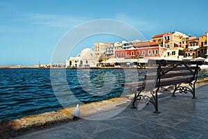 Crete. Chania. Cityscape. Quay.