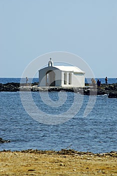 Crete church near ocean