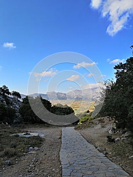 Crete Mountains in the way to the cave of zeus