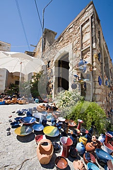 Crete pottery shop